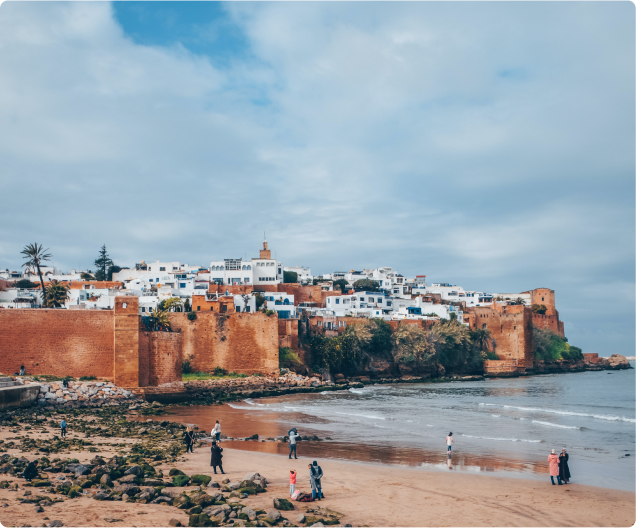 Vue sur la côte Ouest du Maroc - location camping car maroc